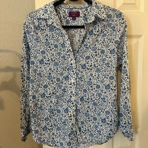 Liberty blue floral button-down
